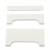 Zaślepki do profilu aluminiowego 160mm BIAŁE komplet - PCV – 2szt
